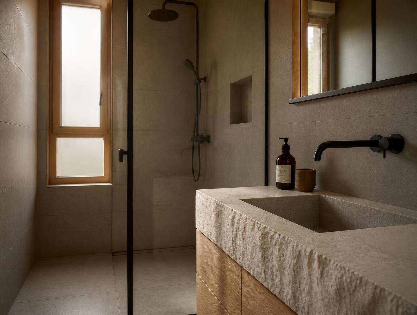 Badezimmer im Neubau